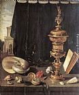 Goblet Canvas Paintings - Still Life with Great Golden Goblet